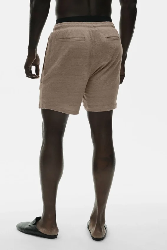 Pantaloncini Coastal in jersey di lino da 7" - Gravel