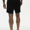 Pantaloncini Coastal in jersey di lino da 7" - Nero