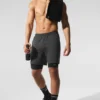 Pantaloncini Conquer React 2-in-1 Performance - Antracite/Nero