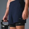 Pantaloncini Conquer React 2-in-1 Performance - Blu navy/Nero