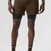 Pantaloncini Conquer React 2-in-1 Performance - Espresso/Nero