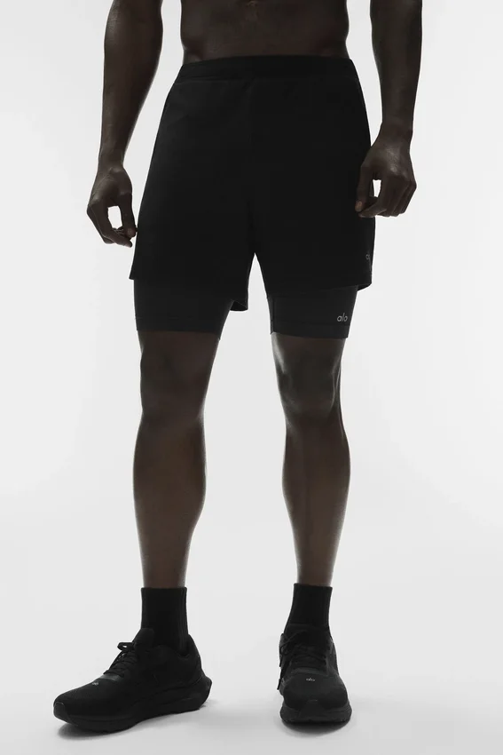 Pantaloncini Conquer React 2-in-1 Performance – Nero/Nero