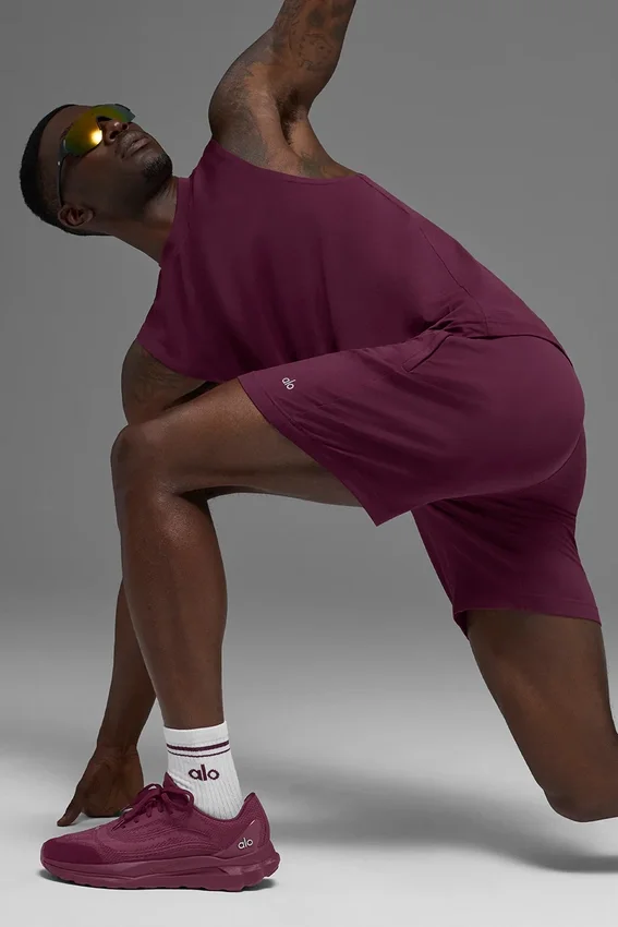 Pantaloncini Conquer React Performance da 7" - Borgogna
