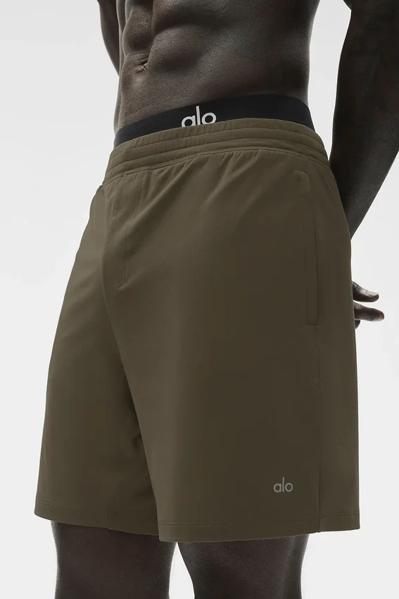 Pantaloncini Conquer React Performance da 7" - Olive Tree