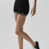 Pantaloncini cortissimi in maglia Tennis Club Sweater - Nero/Avorio