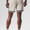 Pantaloncini da basket in rete Key da 7" - Colore Bone