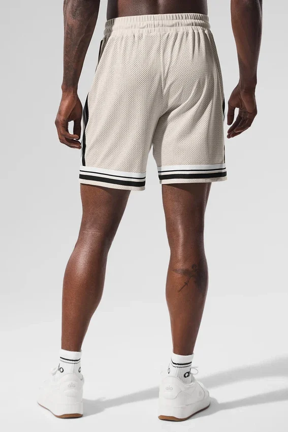 Pantaloncini da basket in rete Key da 7" - Colore Bone