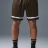 Pantaloncini da basket in rete Key da 7" - Espresso