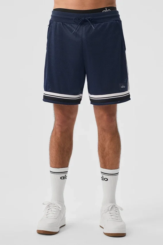 Pantaloncini da basket Key Mesh da 7" - Blu navy
