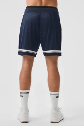 Pantaloncini da basket Key Mesh da 7″ – Blu navy