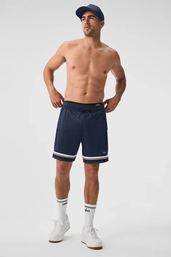 Pantaloncini da basket Key Mesh da 7" - Blu navy