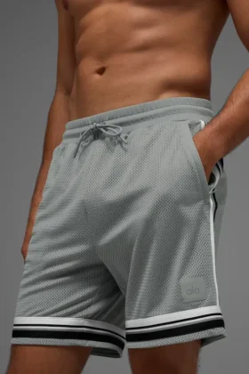 Pantaloncini da basket Key Mesh da 7″ – Grigio lunare