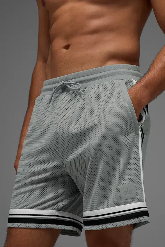 Pantaloncini da basket Key Mesh da 7" - Grigio lunare