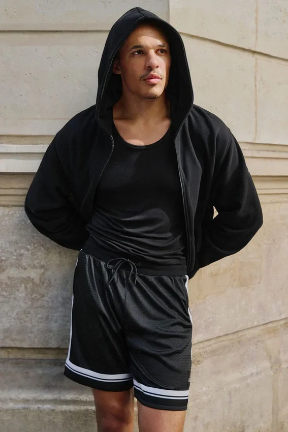 Pantaloncini da basket Key Mesh da 7" - Nero