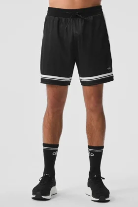 Pantaloncini da basket Key Mesh da 7″ – Nero