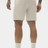 Pantaloncini da casa a trama a nido d’ape da 7" - Colore osso