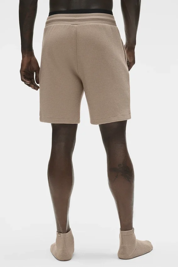 Pantaloncini da casa a trama a nido d’ape da 7" - Gravel
