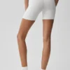 Pantaloncini da ciclista High-Waist Airbrush da 5" - Bianco