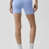 Pantaloncini da ciclista High-Waist Airbrush da 5" - Blu Provenza chiaro