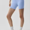 Pantaloncini da ciclista High-Waist Airbrush da 5" - Blu Provenza chiaro