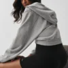 Felpa con cappuccio e zip Sweet Escape - Grigio melange sportivo