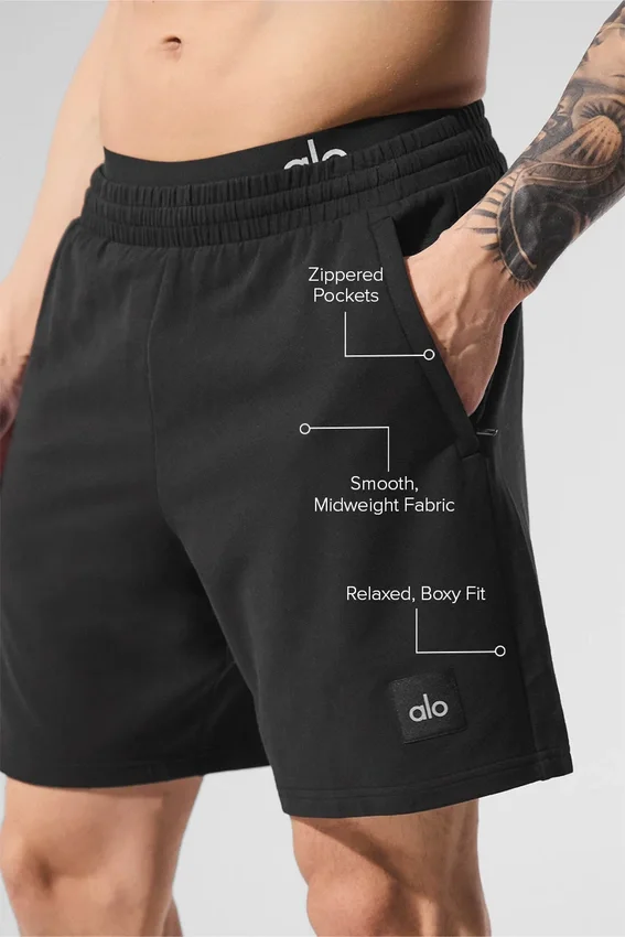 Pantaloncini da corsa "Double Take" da 7" - Nero