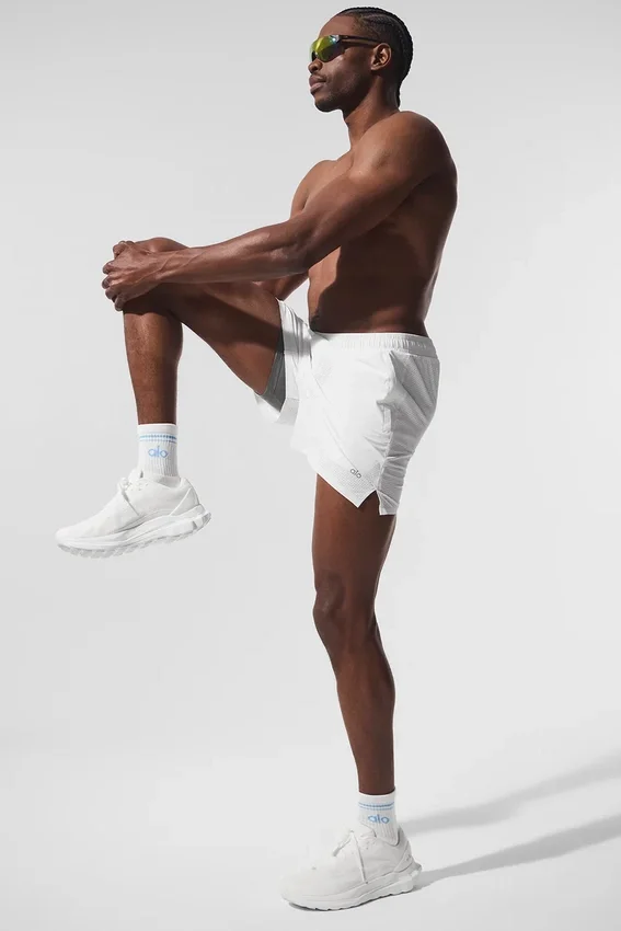 Pantaloncini da corsa Traction da 5" - Bianco