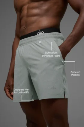 Pantaloncini da corsa Traction da 5″ – Grigio lunare