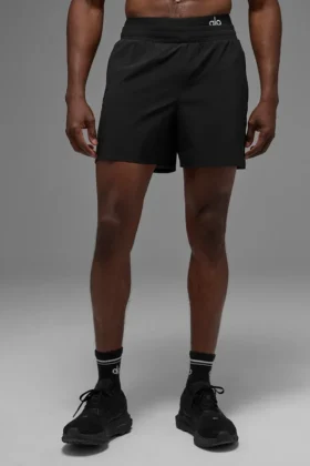 Pantaloncini da corsa Traction da 5" - Nero