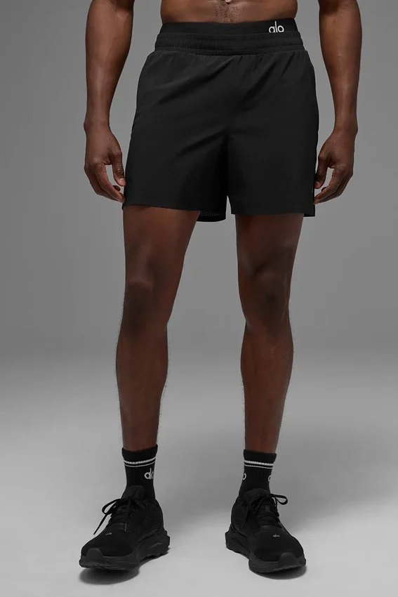 Pantaloncini da corsa Traction da 5" - Nero