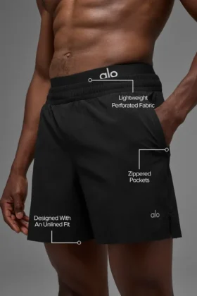 Pantaloncini da corsa Traction da 5″ – Nero