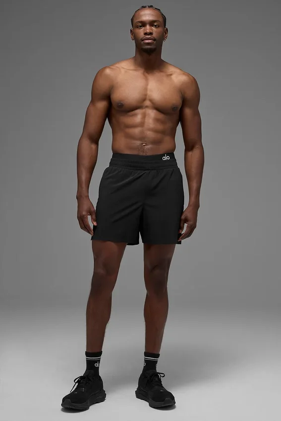 Pantaloncini da corsa Traction da 5" - Nero