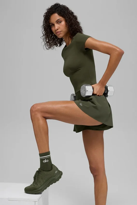 Pantaloncini da corsa Victory - Verde oliva
