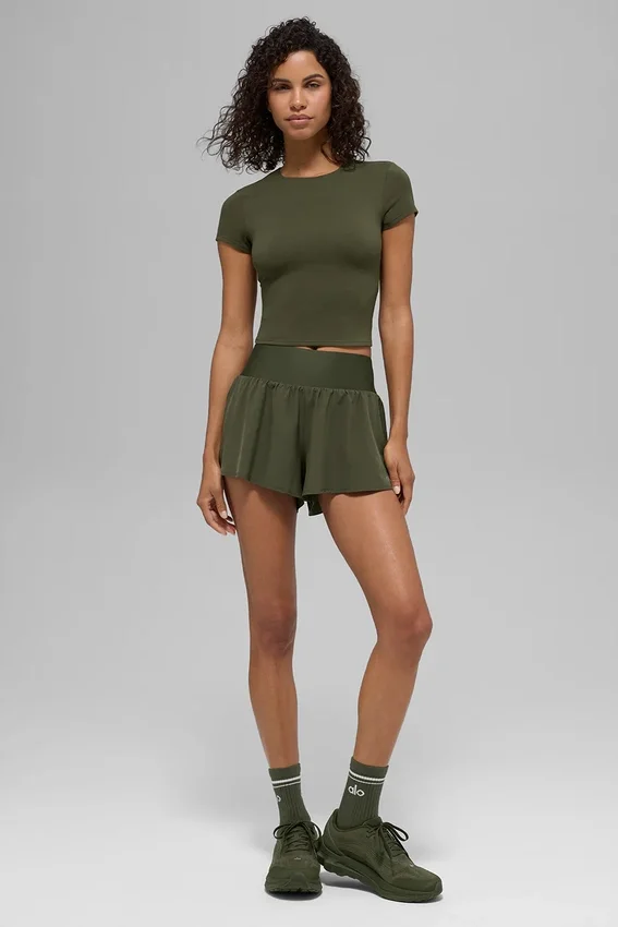 Pantaloncini da corsa Victory - Verde oliva