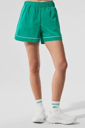 Pantaloncini da pista Motivate - Verde abete/Bianco