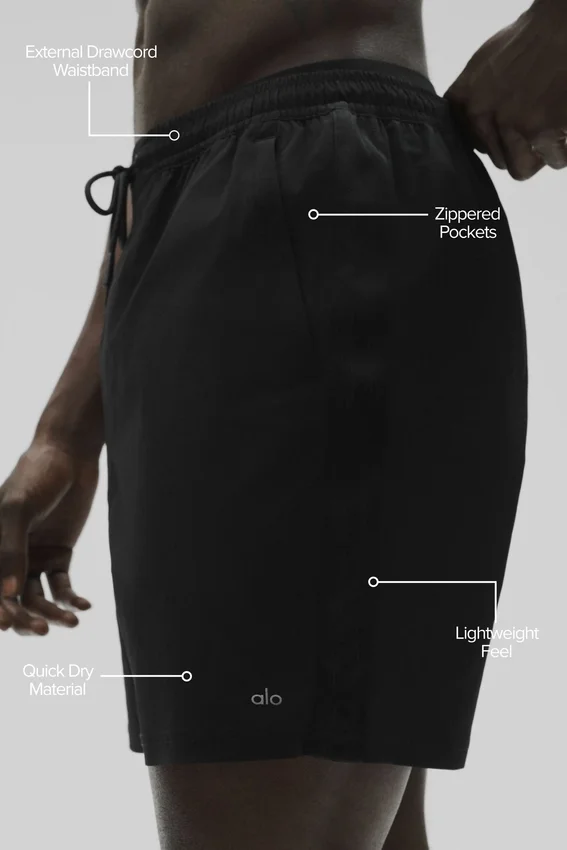 Pantaloncini da surf High Tide da 7" - Nero