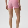 Pantaloncini eleganti High-Waist Airlift a quadretti da 3" - Rosa Paradiso a quadretti