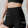 Pantaloncini eleganti High-Waist Airlift da 3" - Nero
