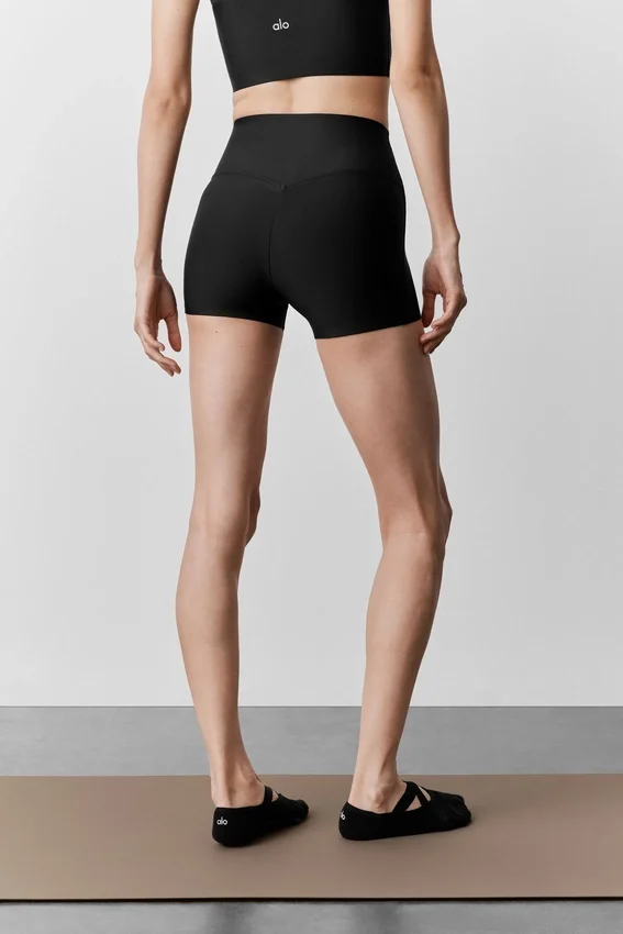Pantaloncini eleganti High-Waist Airlift da 3" - Nero