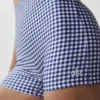 Pantaloncini eleganti High-Waist Airlift Gingham da 3" - Blu navy a quadretti