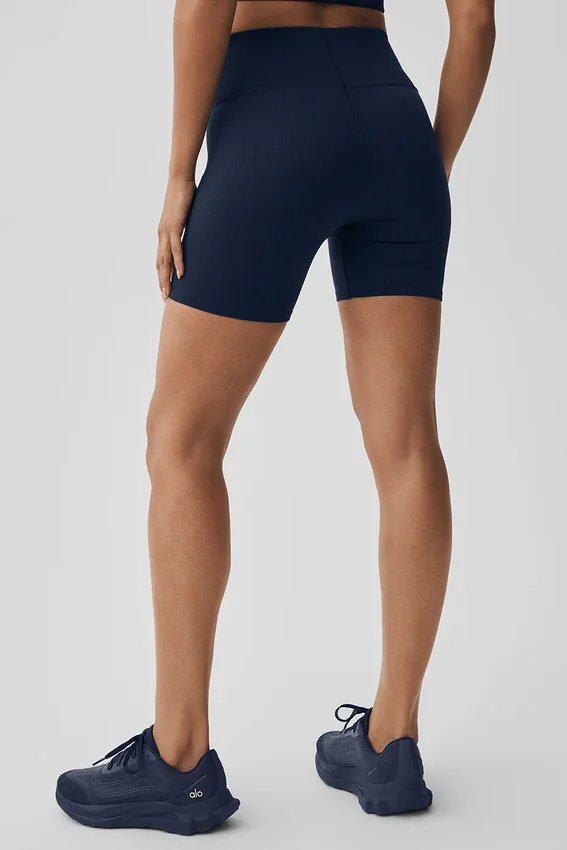 Pantaloncini "Favorite" a costine senza cuciture da 5" - Blu navy
