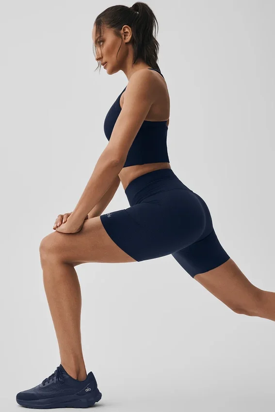 Pantaloncini "Favorite" a costine senza cuciture da 5" - Blu navy