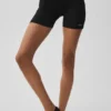 Pantaloncini "Favorite" a costine senza cuciture da 5" - Nero