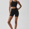 Pantaloncini "Favorite" a costine senza cuciture da 5" - Nero