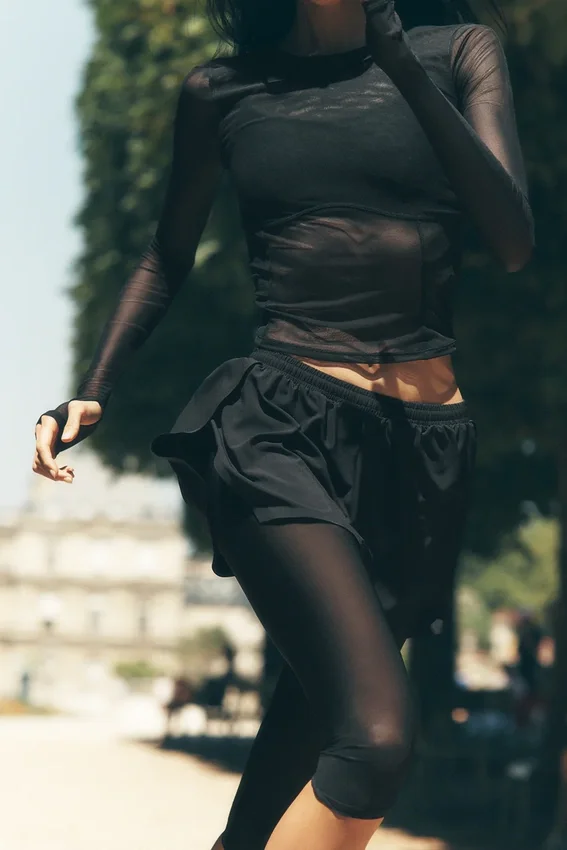 Pantaloncini Front Runner 2 in 1 in rete - Nero