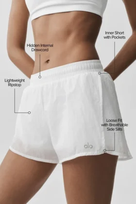 Pantaloncini Go Time a vita media – Bianco