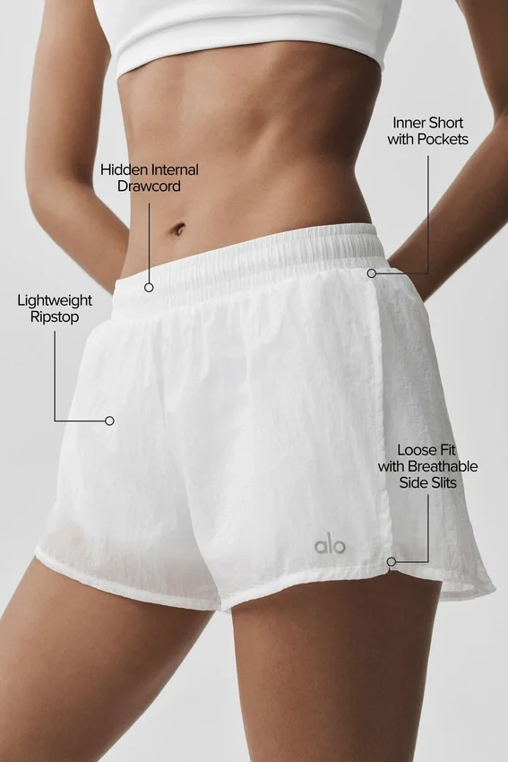Pantaloncini Go Time a vita media - Bianco