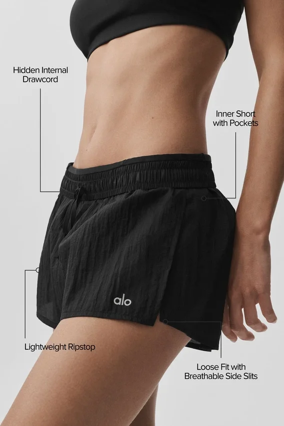 Pantaloncini Go Time a vita media - Nero