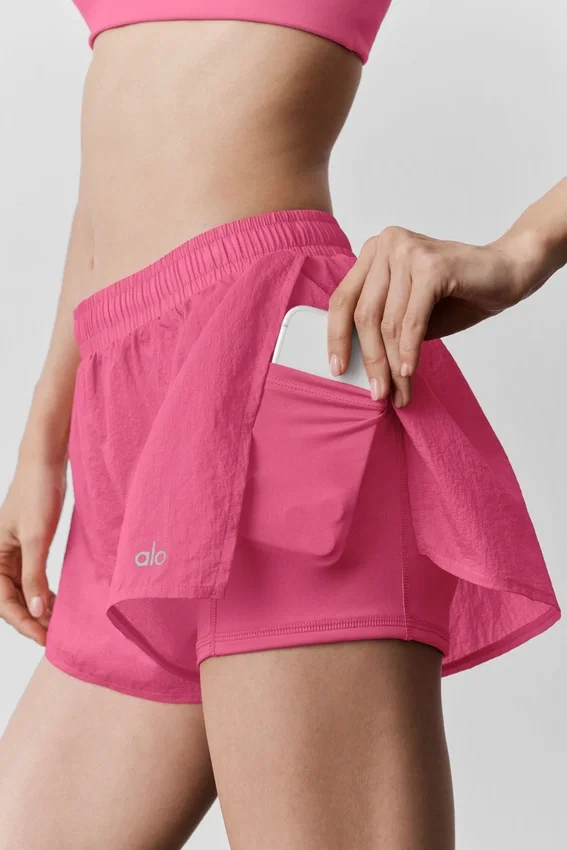 Pantaloncini Go Time a vita media - Rosa paradiso