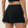 Pantaloncini Heatwave a vita media in seta e cashmere - Nero
